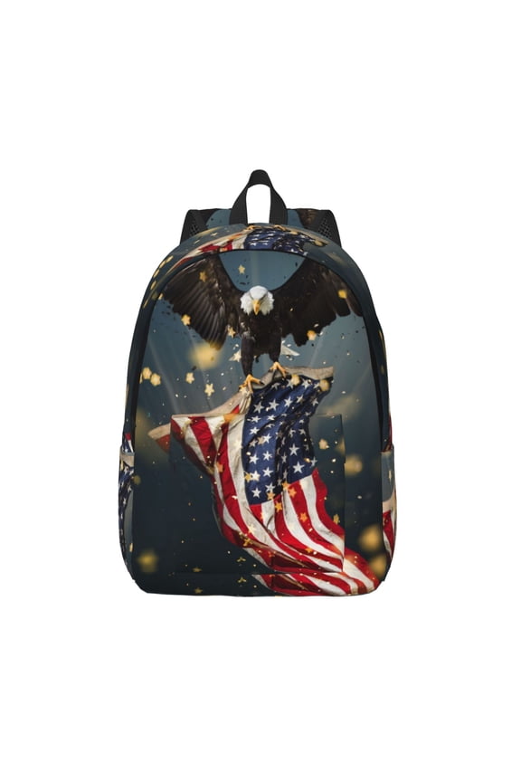 North American Bald Eagle1 for Canvas Backpack,Travel Rucksack Unisex Knapsack Laptop Backpack for Work & College -Medium