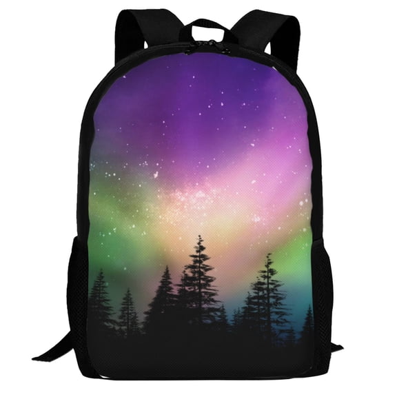 Defioc Northern Lights Pattern Carry on Backpack,16.5x12.5x5.5 Personal Item Bag Carry On Backpack Water Resistant Lightweight Daypack