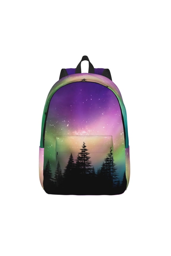 Northern Lights for Canvas Backpack,Travel Rucksack Unisex Knapsack Laptop Backpack for Work & College -Medium