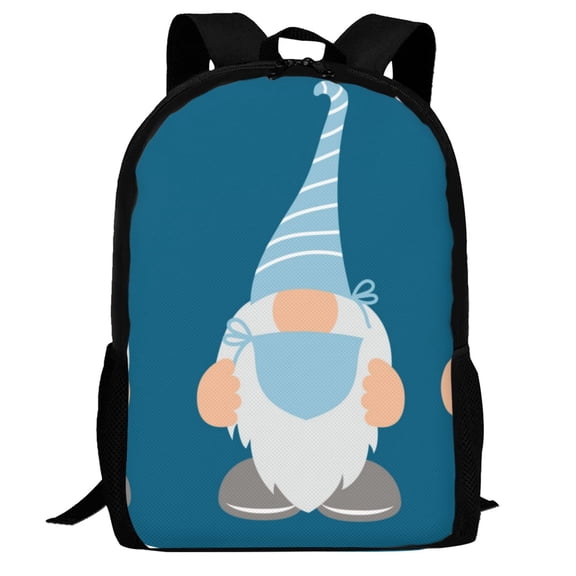 Defioc Nurse Doctor Gnomes Pattern Carry on Backpack,16.5x12.5x5.5 Personal Item Bag Carry On Backpack Water Resistant Lightweight Daypack