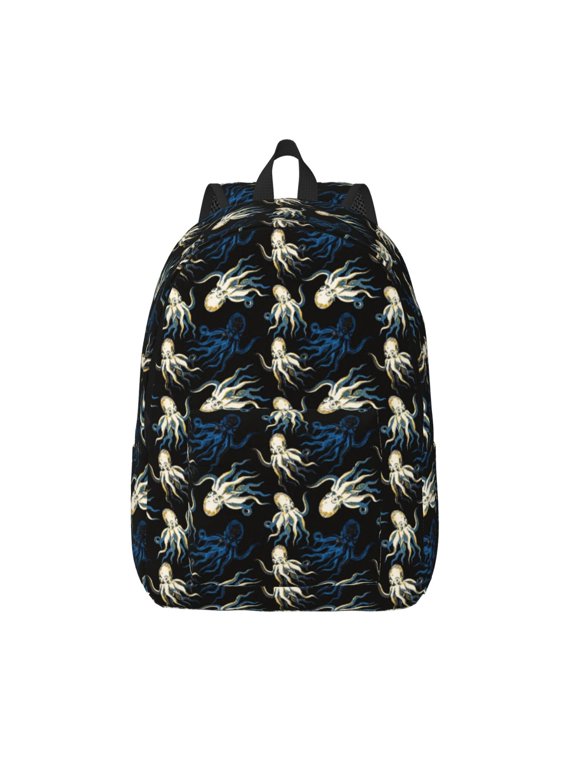 Octopus 1 for Canvas Backpack,Travel Rucksack Unisex Knapsack Laptop Backpack for Work & College -Medium