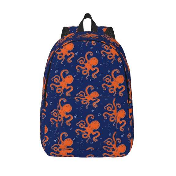 Defioc Octopus for Canvas Backpack,Travel Rucksack Unisex Knapsack Laptop Backpack for Work & College -Medium