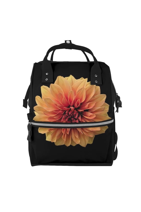 Orange Dalia for Baby Diaper Bag Backpack - Baby Bag for Boys & Girls - Diaper Backpack - Large Travel Diaper Bags- Baby Registry Search & Shower Gifts