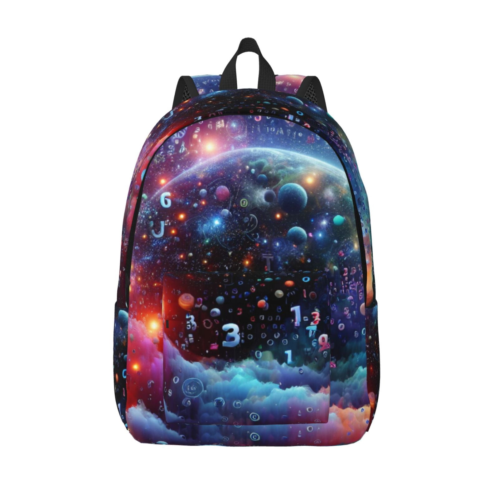 Defioc Outer Space Floating Numbers And Letters for Canvas Backpack ...