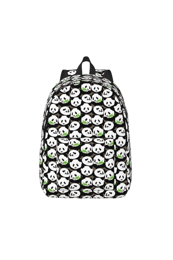 Panda Bear for Canvas Backpack,Travel Rucksack Unisex Knapsack Laptop Backpack for Work & College -Medium