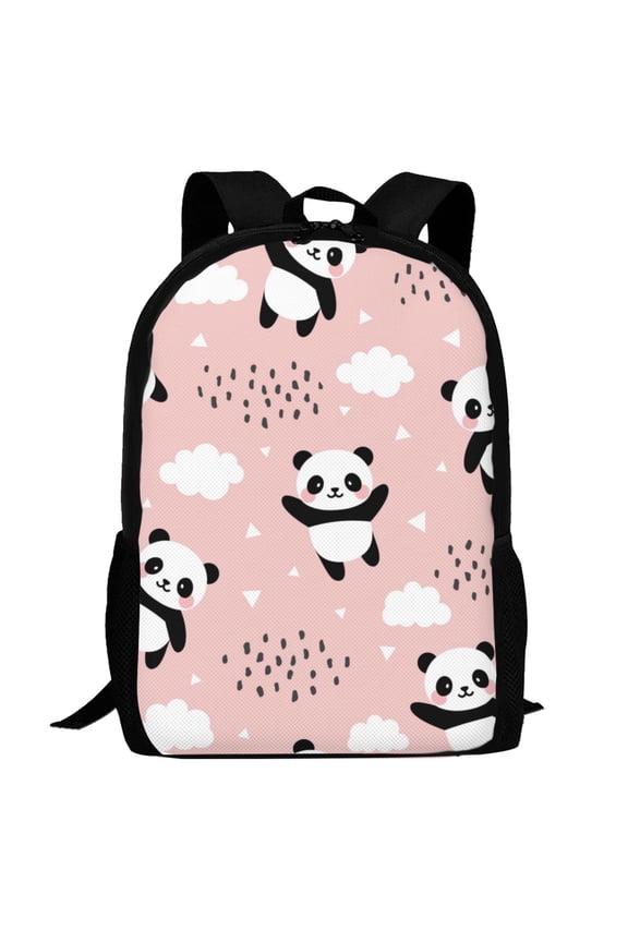 Panda Pattern Carry on Backpack,16.5x12.5x5.5 Personal Item Bag Carry On Backpack Water Resistant Lightweight Daypack