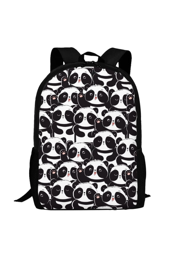 Panda Pattern Carry on Backpack,16.5x12.5x5.5 Personal Item Bag Carry On Backpack Water Resistant Lightweight Daypack