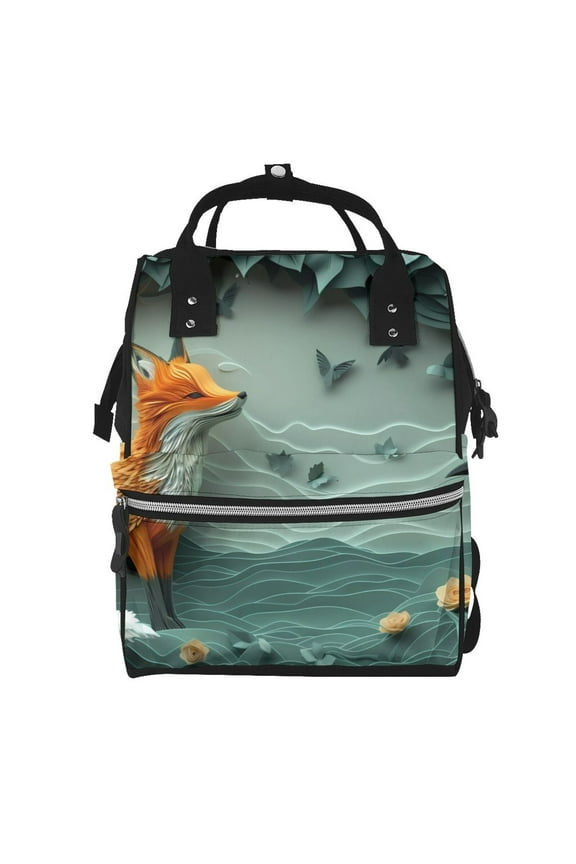 Paper Fox Crow Fantasy for Baby Diaper Bag Backpack - Baby Bag for Boys & Girls - Diaper Backpack - Large Travel Diaper Bags- Baby Registry Search & Shower Gifts