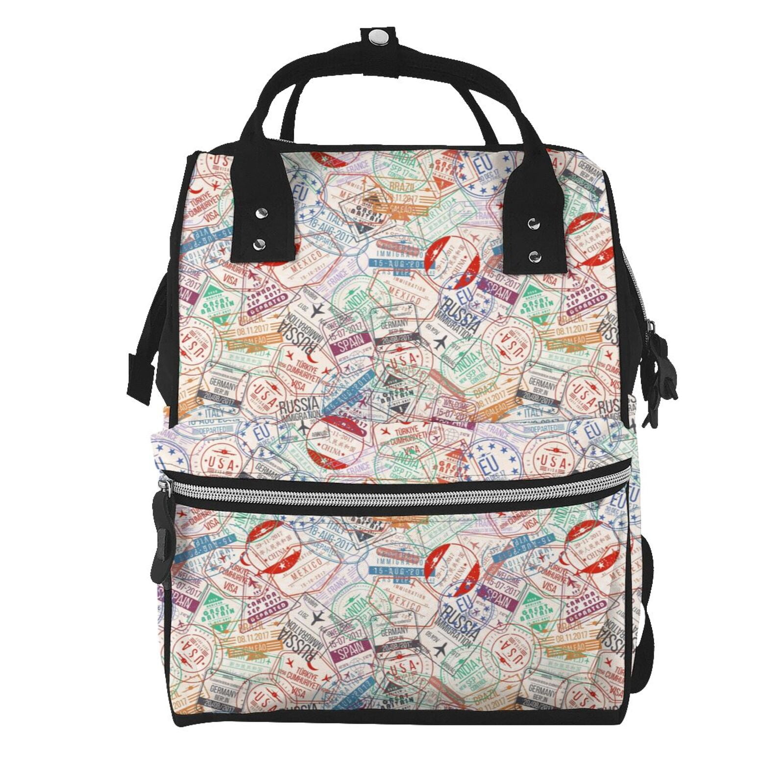 Defioc Passport Stamp for Baby Diaper Bag Backpack - Baby Bag for Boys & Girls - Diaper Backpack - Large Travel Diaper Bags- Baby Registry Search & Shower Gifts