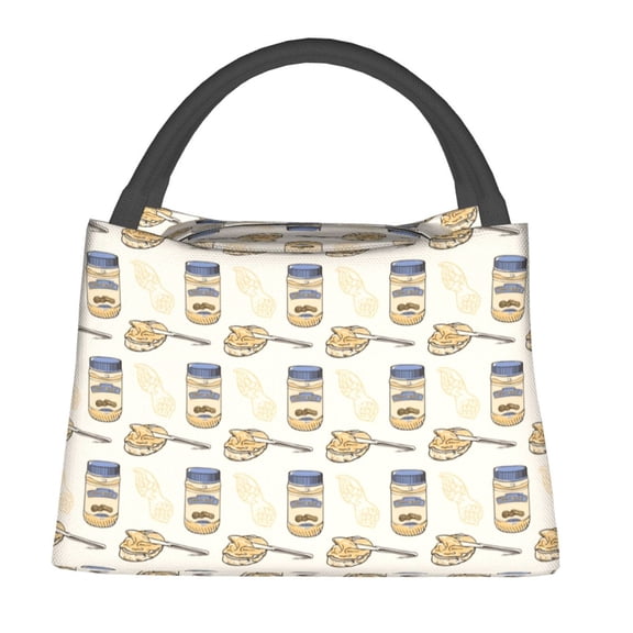 Defioc Peanuts Print Lunch Bag for Women Men,Insulated Lunch Bag Leakproof Cooler Tote Bag Organizer for Work Picnic or Travel