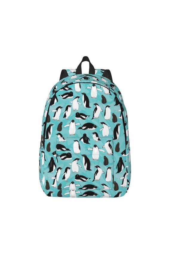 Penguins for Canvas Backpack,Travel Rucksack Unisex Knapsack Laptop Backpack for Work & College -Small