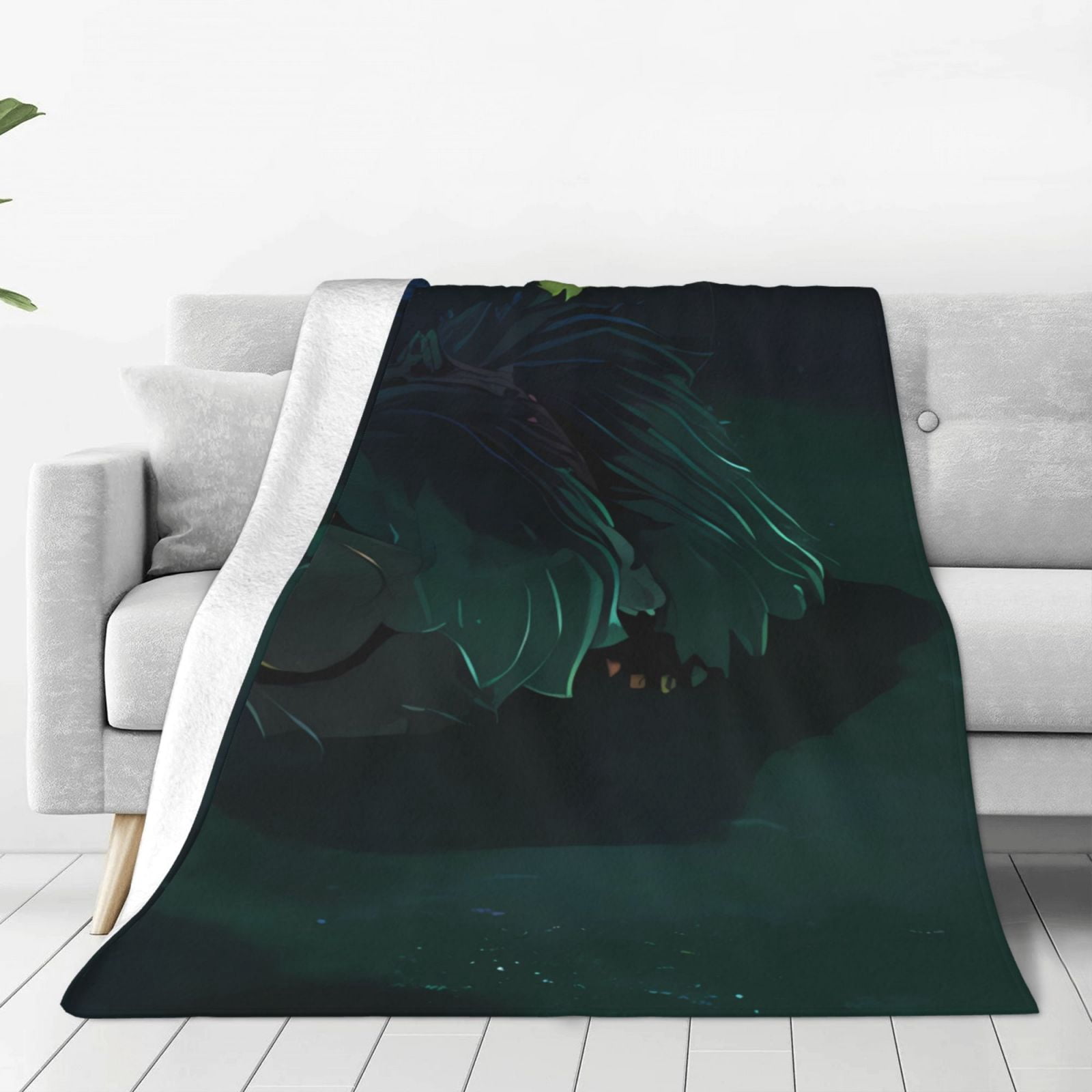 Defioc Pikmin Print Throw Blanket for Couch,Fleece Throw Blanket for Women Cute Soft Cozy ...