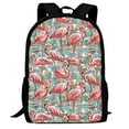 thumbnail image 1 of Defioc Pink Flamingo Pattern Carry on Backpack,16.5x12.5x5.5 Personal Item Bag Carry On Backpack Water Resistant Lightweight Daypack, 1 of 7