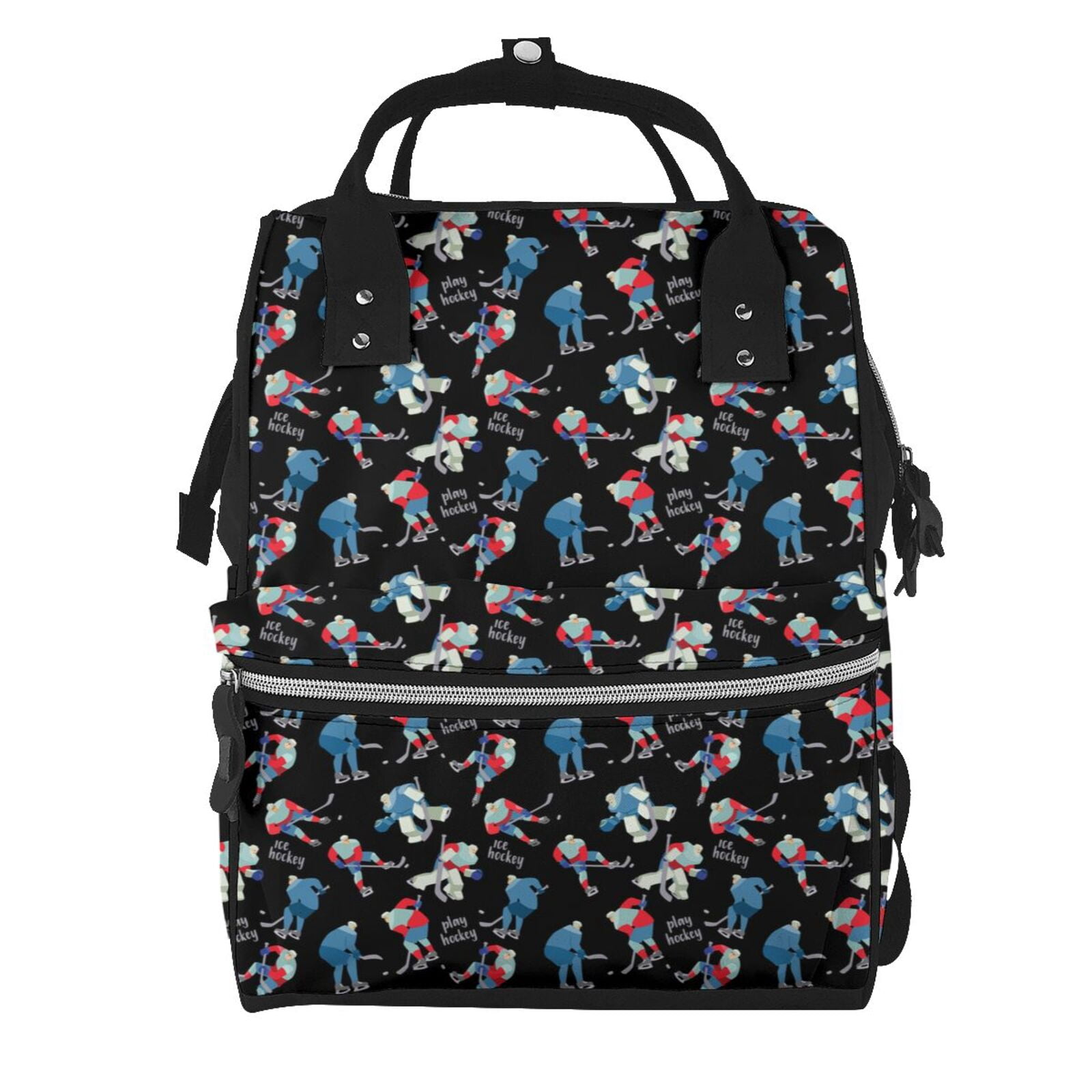 Defioc Play Hockey for Baby Diaper Bag Backpack - Baby Bag for Boys & Girls - Diaper Backpack - Large Travel Diaper Bags- Baby Registry Search & Shower Gifts