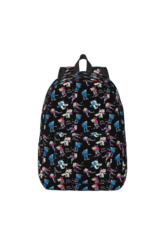 Play Hockey for Canvas Backpack,Travel Rucksack Unisex Knapsack Laptop Backpack for Work & College -Medium
