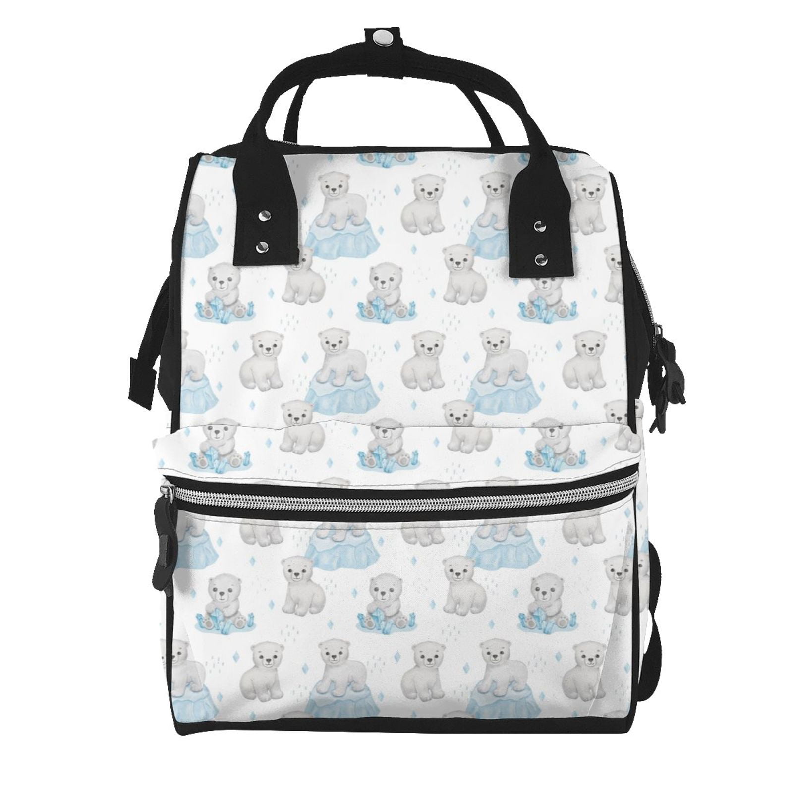 Defioc Playful Polar Bear Pals for Baby Diaper Bag Backpack - Baby Bag for Boys & Girls - Diaper Backpack - Large Travel Diaper Bags- Baby Registry Search & Shower Gifts