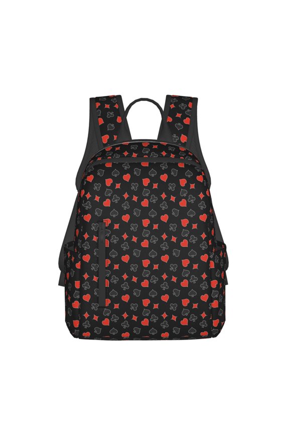 Poker Creative Symbols Pattern Travel Laptop Backpack,Lightweight Backpack Travel Hiking Daypack Backpack Work Bag for Men Women