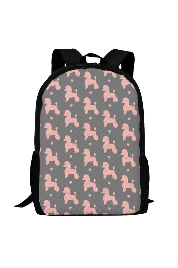 Poodle Dog Pattern Carry on Backpack,16.5x12.5x5.5 Personal Item Bag Carry On Backpack Water Resistant Lightweight Daypack