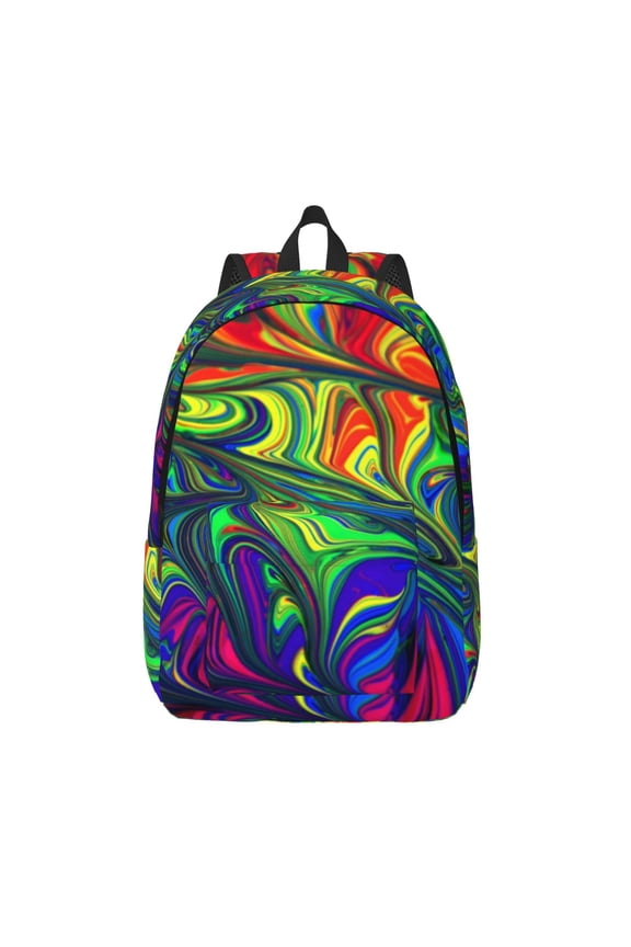 Pride Rainbow for Canvas Backpack,Travel Rucksack Unisex Knapsack Laptop Backpack for Work & College -Small