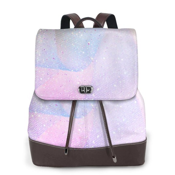 Defioc Rainbow Unicorn Party Print PU Leather Backpack,Backpack Purse for Women Fashion Multipurpose Design Handbag Ladies Bags Travel Backpack