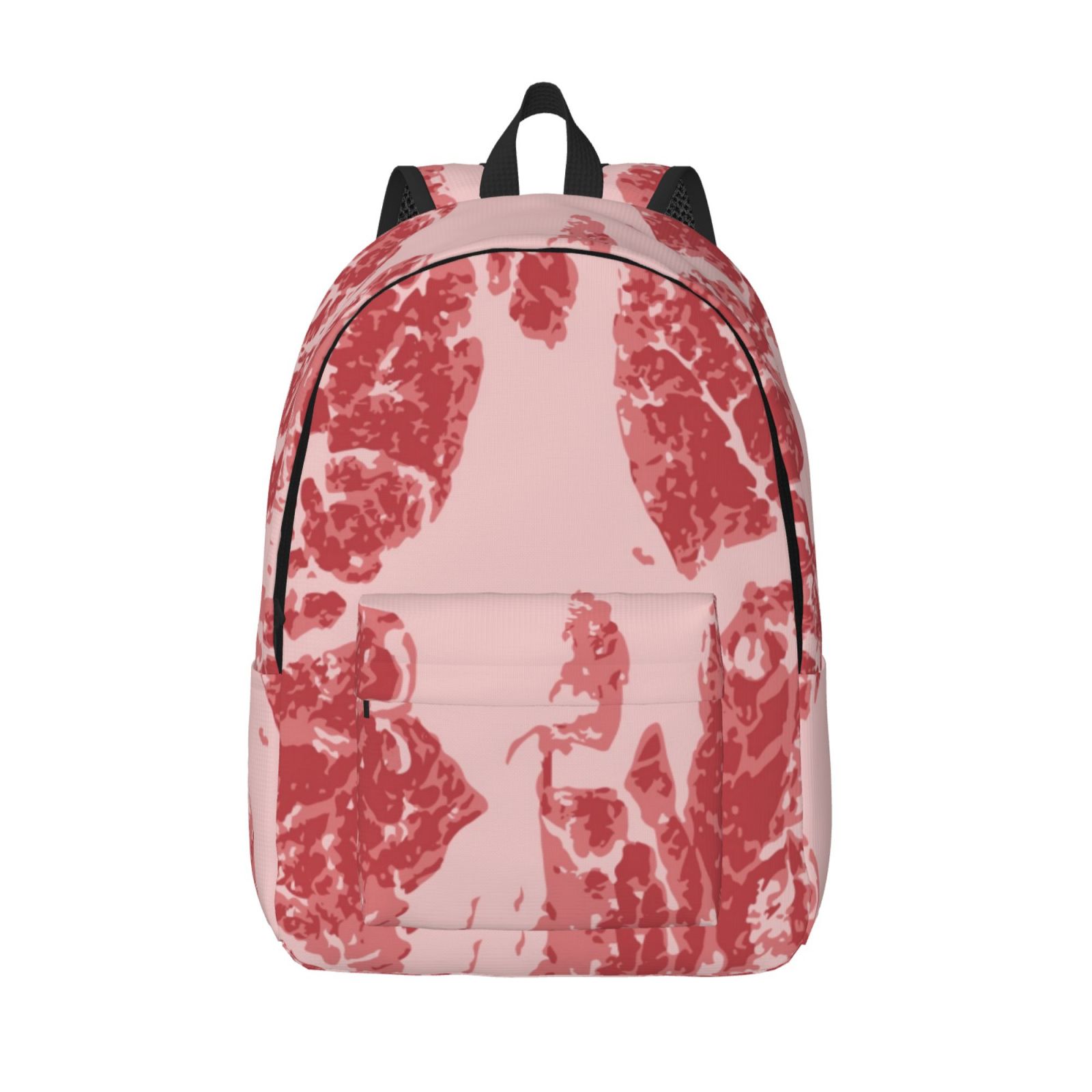 Defioc Red Meat for Canvas Backpack,Travel Rucksack Unisex Knapsack ...
