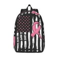 thumbnail image 1 of Defioc Ribbon Breast Cancer Awareness for Canvas Backpack,Travel Rucksack Unisex Knapsack Laptop Backpack for Work & College -Small, 1 of 7