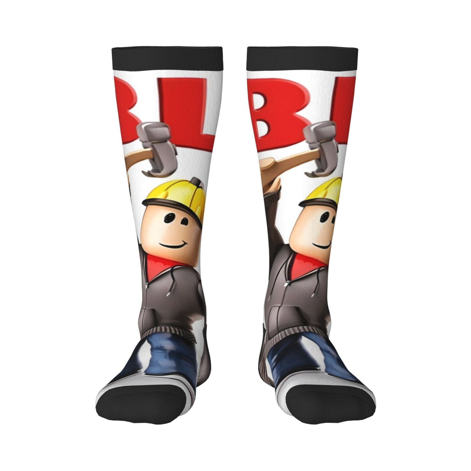 Defioc Roblox Pattern Cool Socks Men's & Women's Crew Socks Funny Crazy ...