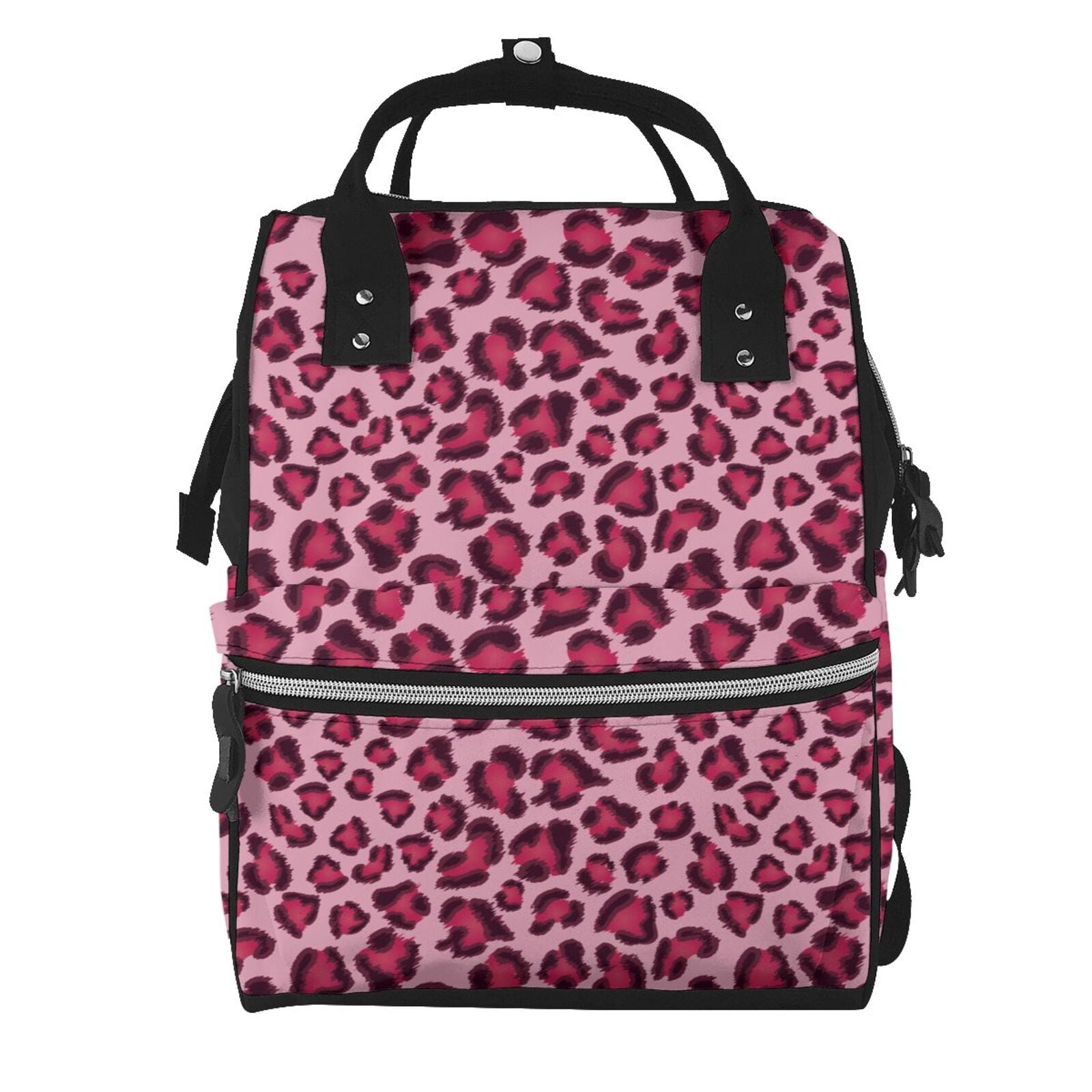 Defioc Rose Leopard Print for Baby Diaper Bag Backpack - Baby Bag for Boys & Girls - Diaper Backpack - Large Travel Diaper Bags- Baby Registry Search & Shower Gifts