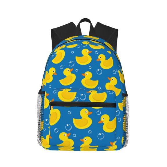 Defioc Rubber Duck Pattern Laptop Backpack for Men and Women,Casual Backpack Dayback Sports Bookbag for Travel Running Hiking
