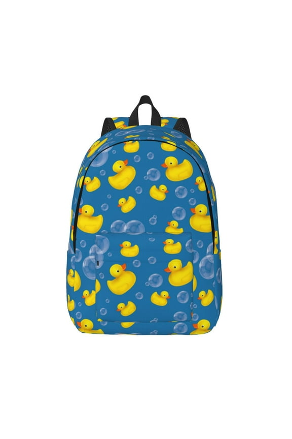Rubber Duck for Canvas Backpack,Travel Rucksack Unisex Knapsack Laptop Backpack for Work & College -Medium