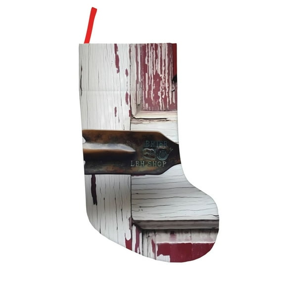 Defioc Rustic Door Handle Closeup for Christmas Stockings 18" Personalized Holiday Stocking for Family, Farmhouse Decor, Xmas Tree Decoration, 1 Pack