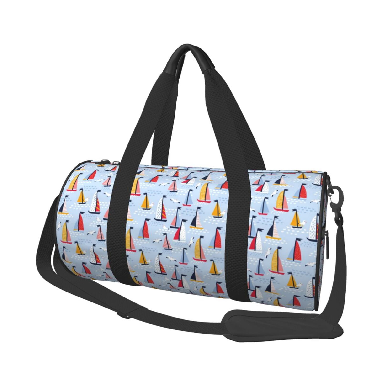 Defioc Sailboats And Seagulls for Travel Duffle Bag,Weekender Bag Carry On Tote Bags Hospital Bag Large Capacity Sport Gym Bag for Men Women Fit for Trave, Gym,Weekend