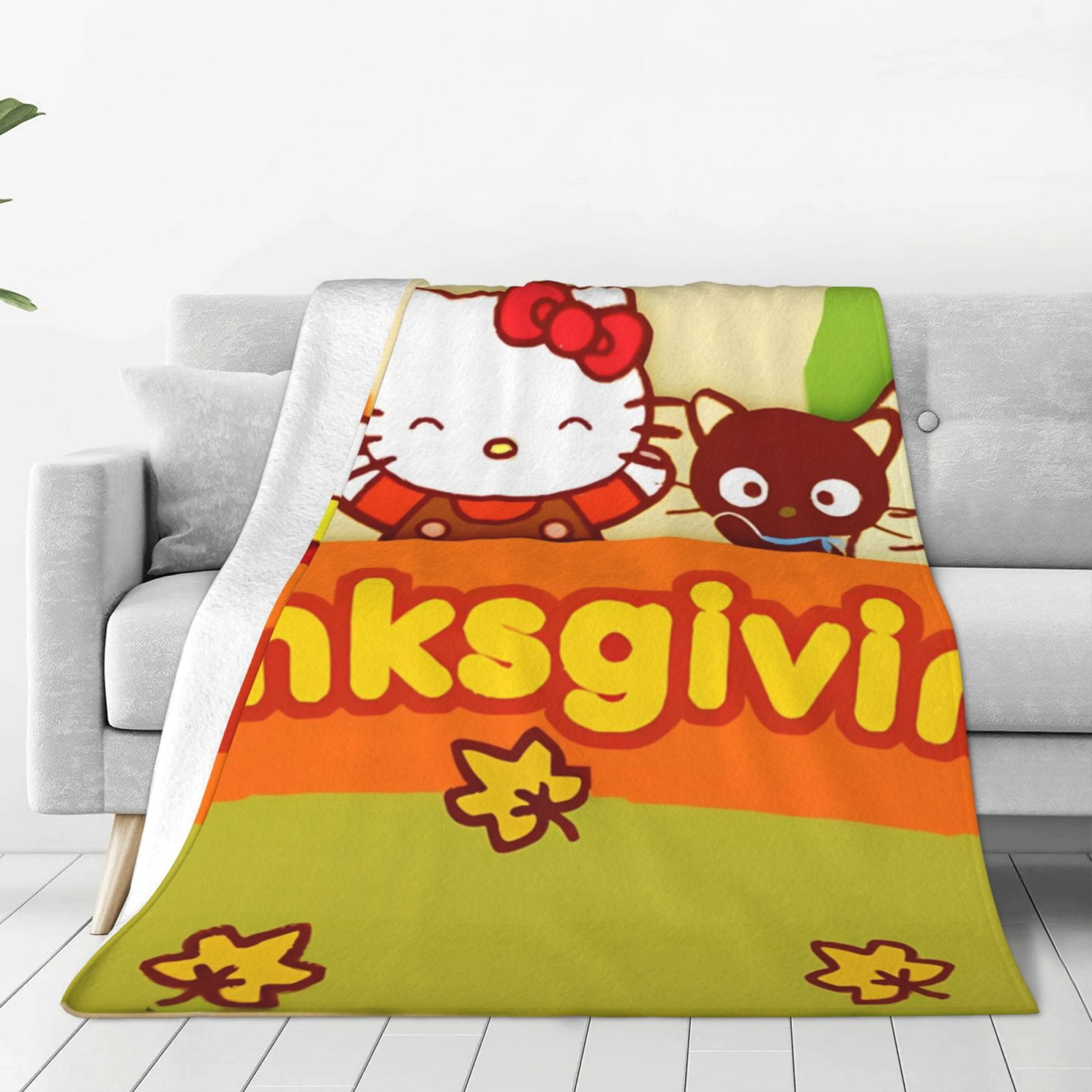 Defioc Sanrio Print Throw Blanket for Couch,Fleece Throw Blanket for Women Cute Soft Cozy ...