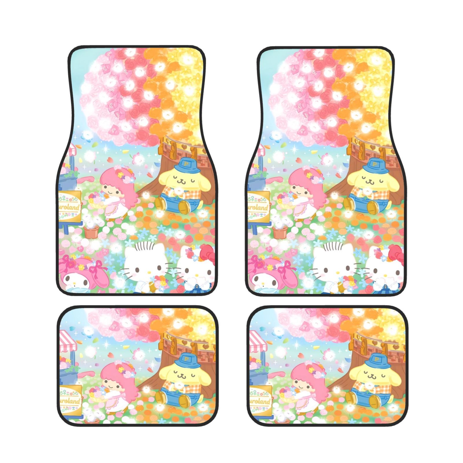 Defioc Sanrio for Car Carpet Mats,Car Floor Mat Set of 4 Car Carpet ...