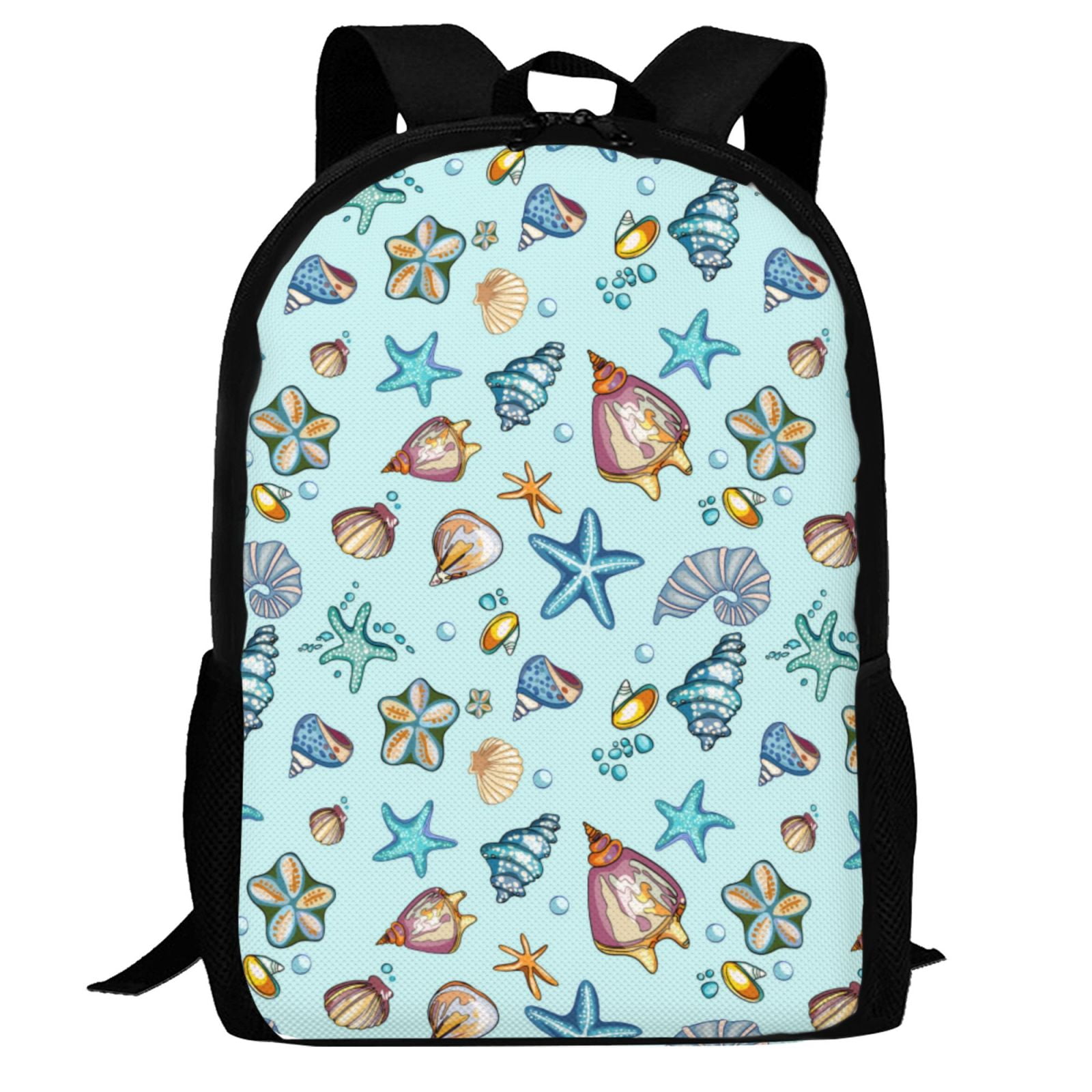 Defioc Sea Shells 2 Pattern Carry on Backpack,16.5x12.5x5.5 Personal ...