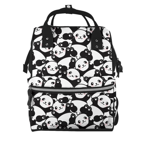 Defioc Seamless Pattern Cute Panda for Baby Diaper Bag Backpack - Baby Bag for Boys & Girls - Diaper Backpack - Large Travel Diaper Bags- Baby Registry Search & Shower Gifts