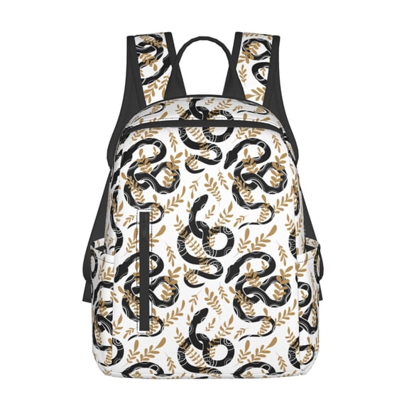 Defioc Snake Pattern Travel Laptop Backpack,Lightweight Backpack Travel Hiking Daypack Backpack Work Bag for Men Women