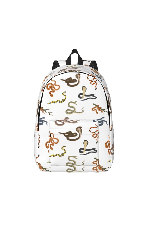 Snake for Canvas Backpack,Travel Rucksack Unisex Knapsack Laptop Backpack for Work & College -Small