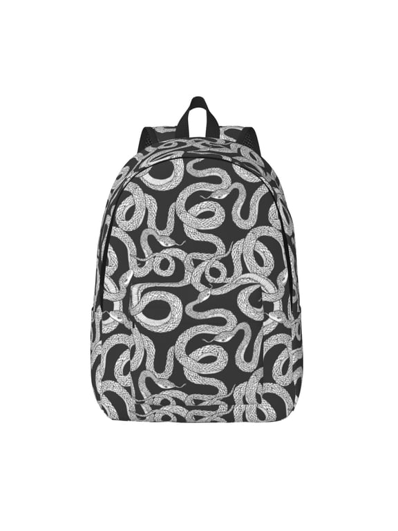 Snake for Canvas Backpack,Travel Rucksack Unisex Knapsack Laptop Backpack for Work & College -Small
