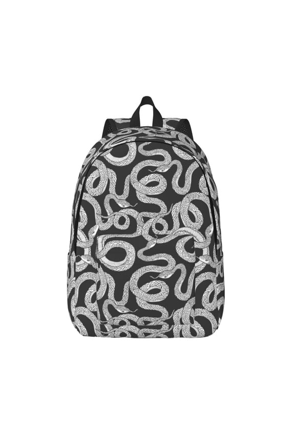 Snake for Canvas Backpack,Travel Rucksack Unisex Knapsack Laptop Backpack for Work & College -Small