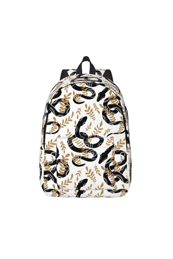 Snake for Canvas Backpack,Travel Rucksack Unisex Knapsack Laptop Backpack for Work & College -Small