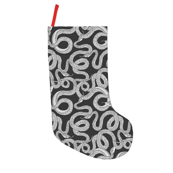 Defioc Snake for Christmas Stockings 18" Personalized Holiday Stocking for Family, Farmhouse Decor, Xmas Tree Decoration, 1 Pack