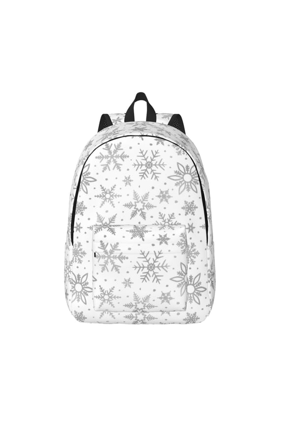 Snowflake Minimalist for Canvas Backpack,Travel Rucksack Unisex Knapsack Laptop Backpack for Work & College -Medium
