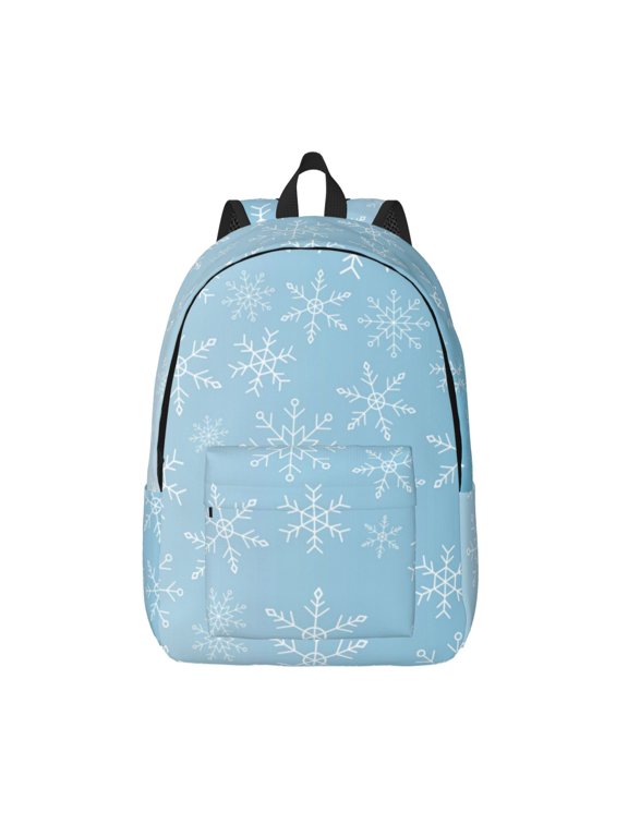 Snowflake Snowing for Canvas Backpack,Travel Rucksack Unisex Knapsack Laptop Backpack for Work & College -Small