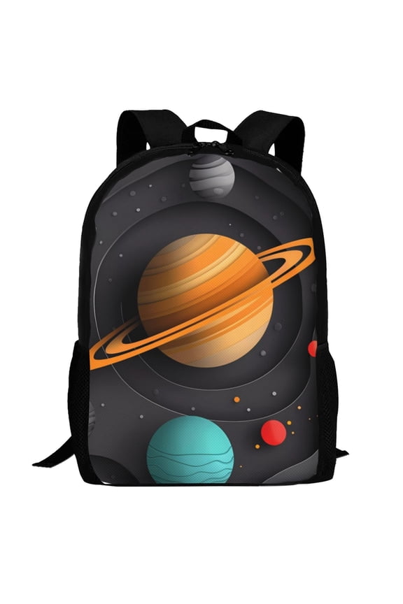 Solar System Paper Art Pattern Carry on Backpack,16.5x12.5x5.5 Personal Item Bag Carry On Backpack Water Resistant Lightweight Daypack