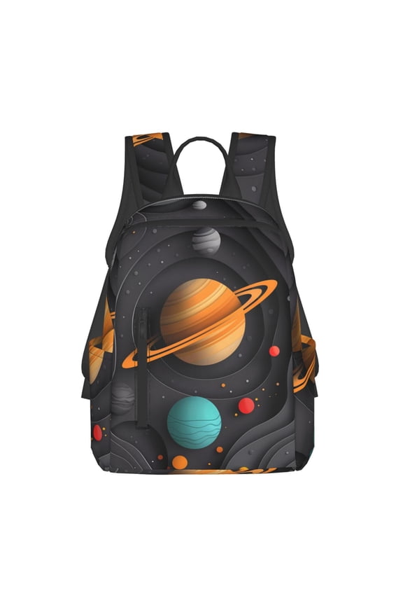 Solar System Paper Art Pattern Travel Laptop Backpack,Lightweight Backpack Travel Hiking Daypack Backpack Work Bag for Men Women