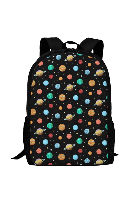 Solar System Planets Space Pattern Carry on Backpack,16.5x12.5x5.5 Personal Item Bag Carry On Backpack Water Resistant Lightweight Daypack