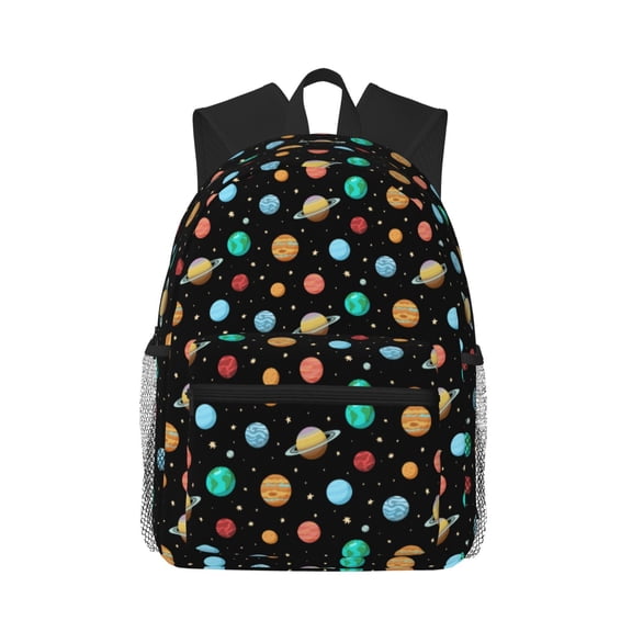 Defioc Solar System Planets Space Pattern Laptop Backpack for Men and Women,Casual Backpack Dayback Sports Bookbag for Travel Running Hiking
