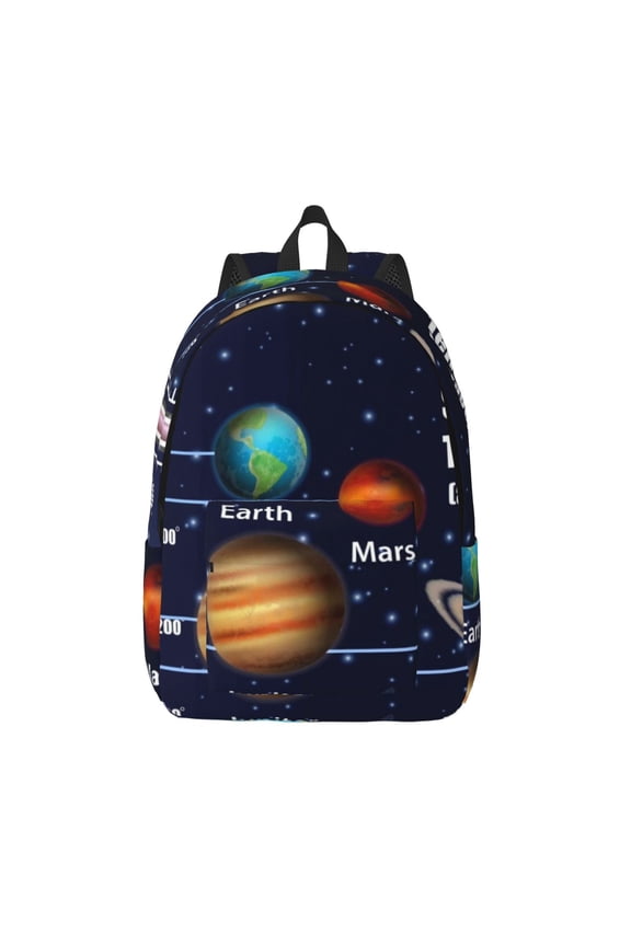 Solar System for Canvas Backpack,Travel Rucksack Unisex Knapsack Laptop Backpack for Work & College -Medium
