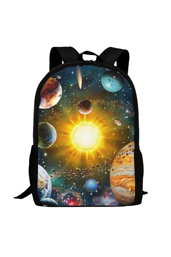 Space Planet Pattern Carry on Backpack,16.5x12.5x5.5 Personal Item Bag Carry On Backpack Water Resistant Lightweight Daypack